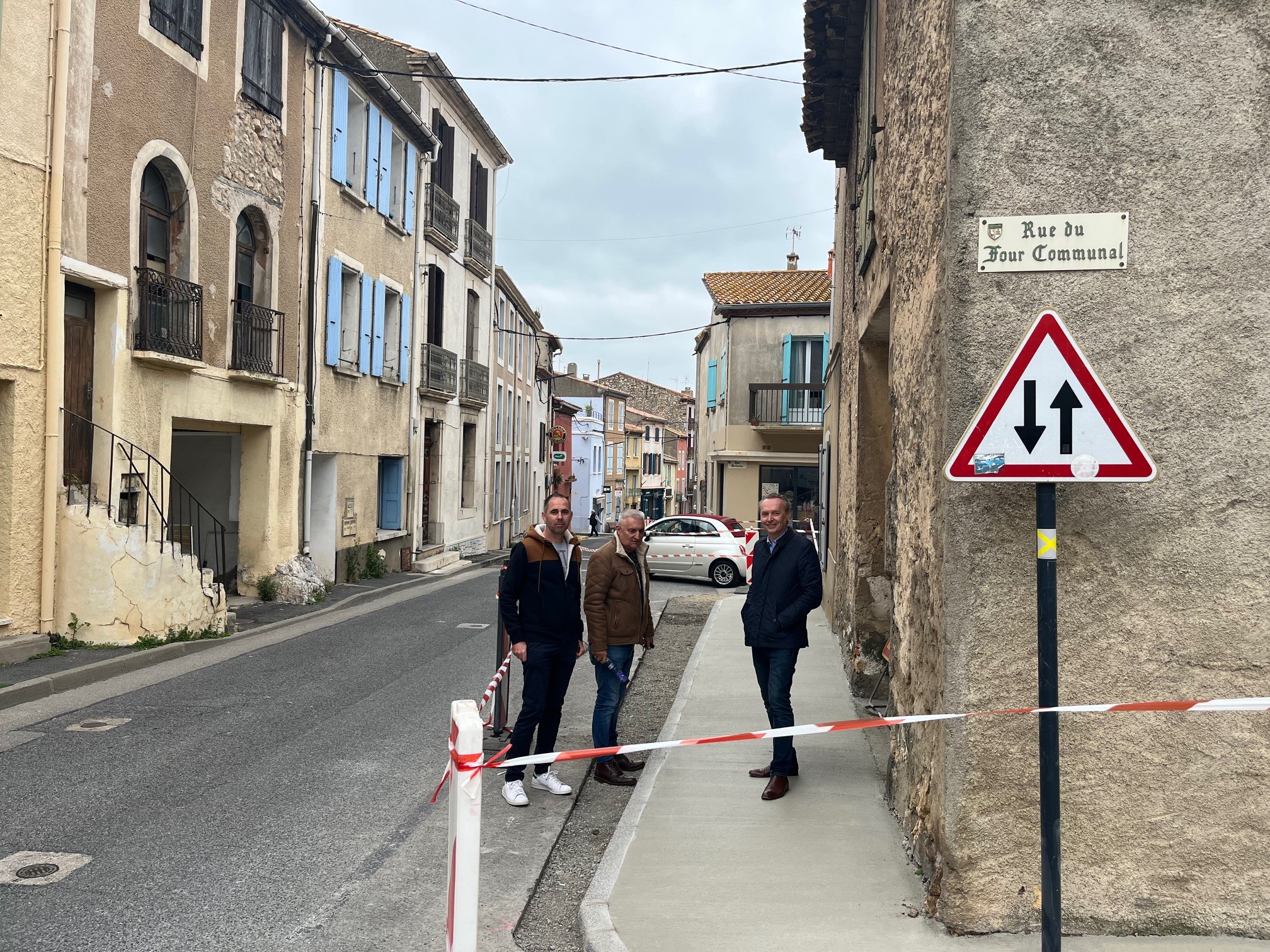 elargissement trottoirs leucate village - Mairie de Leucate