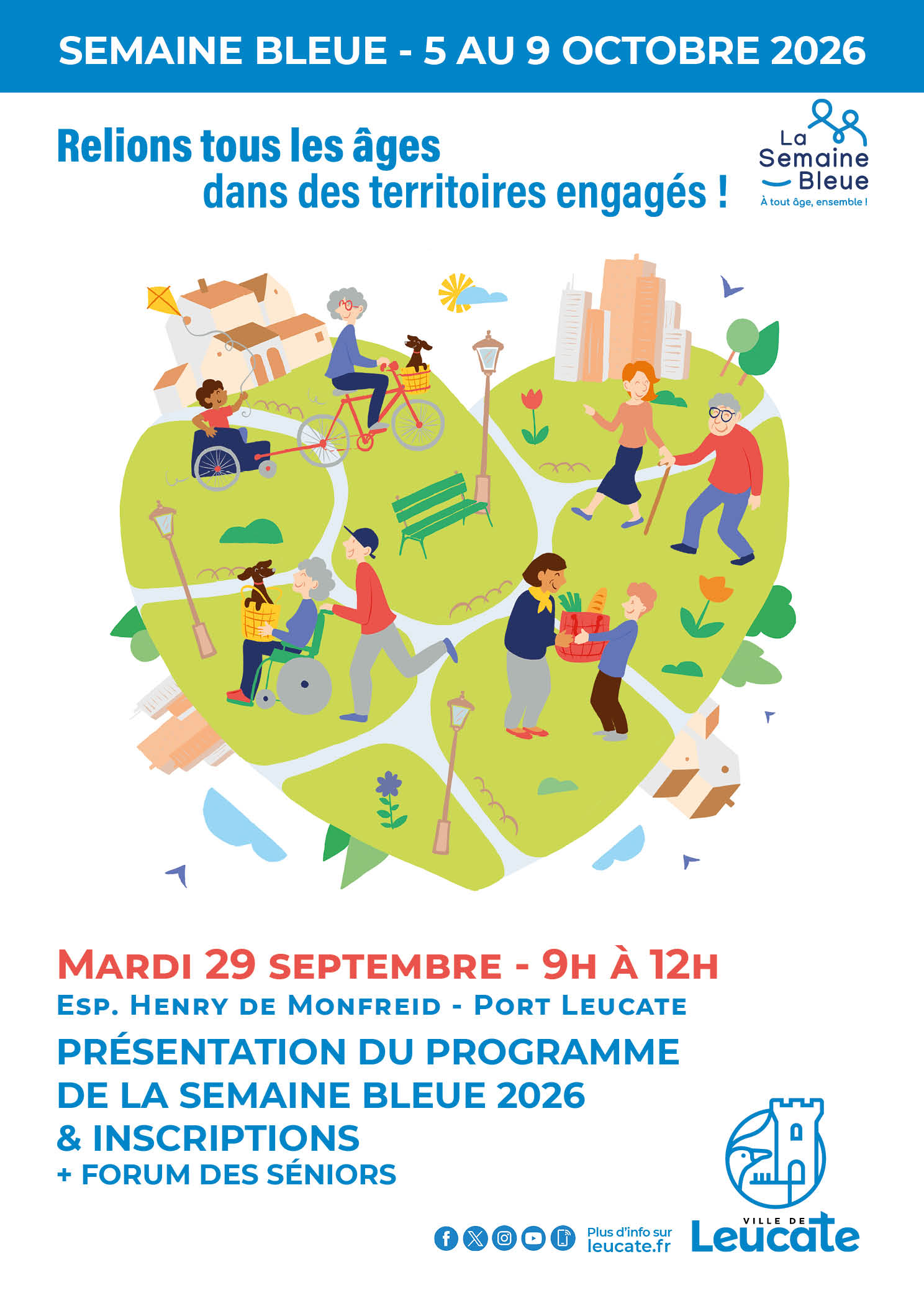 affiche semaine bleue 2026 - Mairie de Leucate