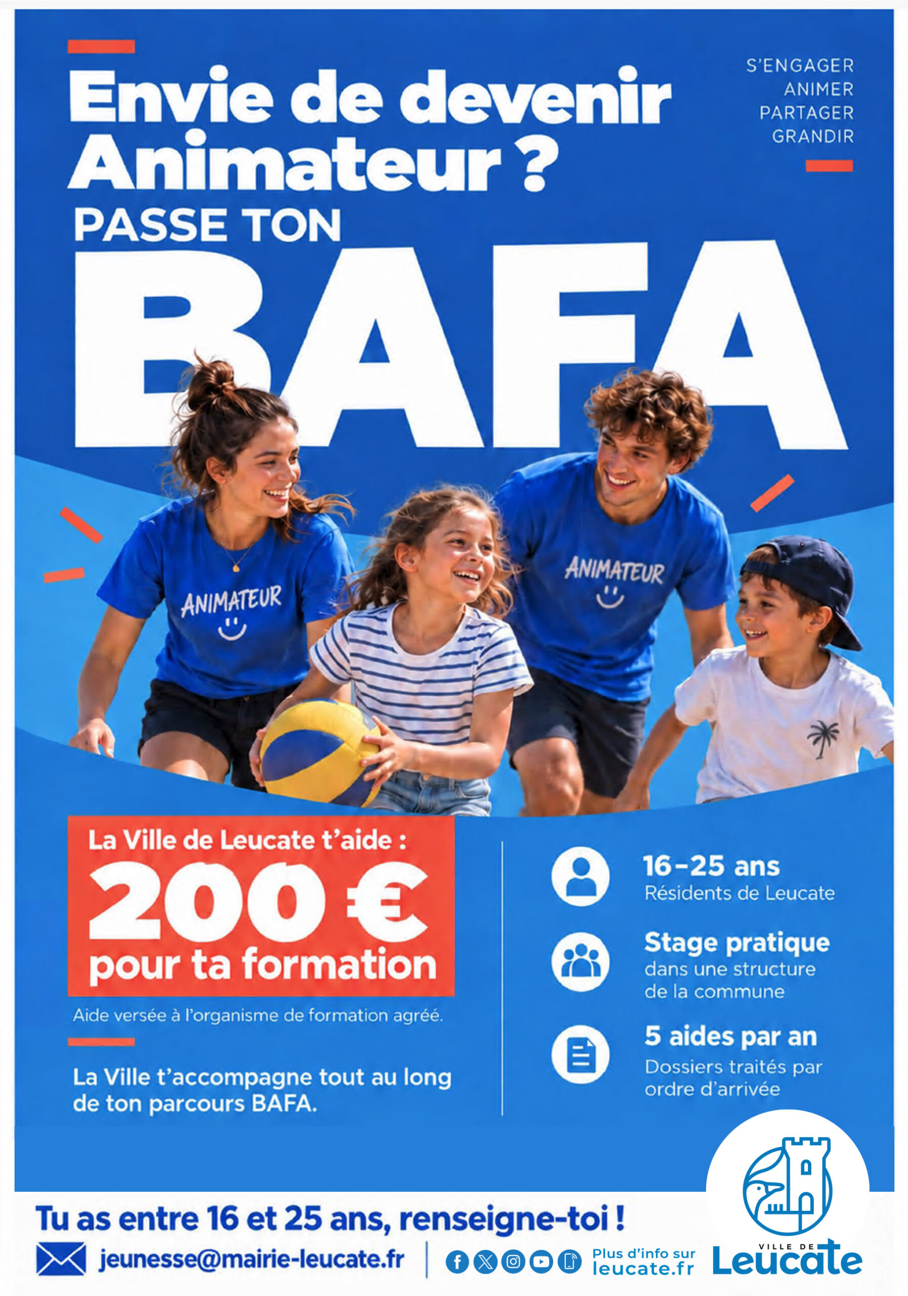 aide au bafa leucate scaled - Mairie de Leucate